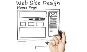 Website wireframe drawing
