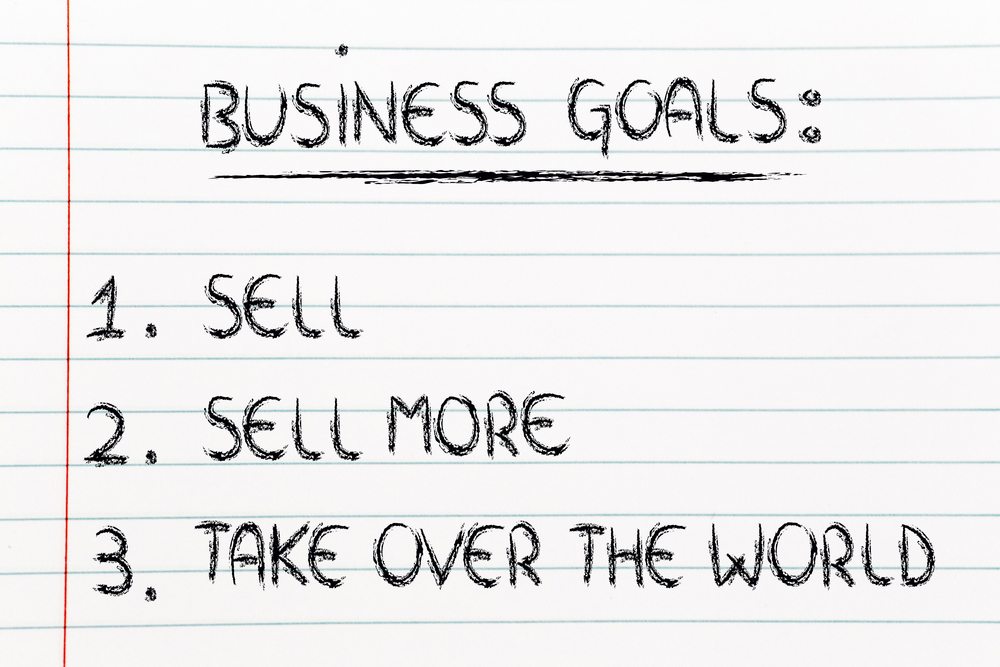 Graphic of listed business goals