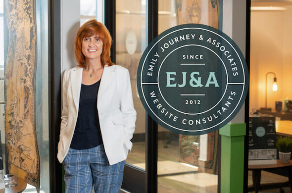 woman standing in agency office
