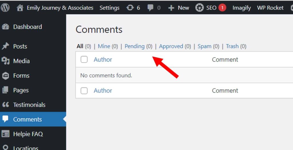 comments section in wordpress