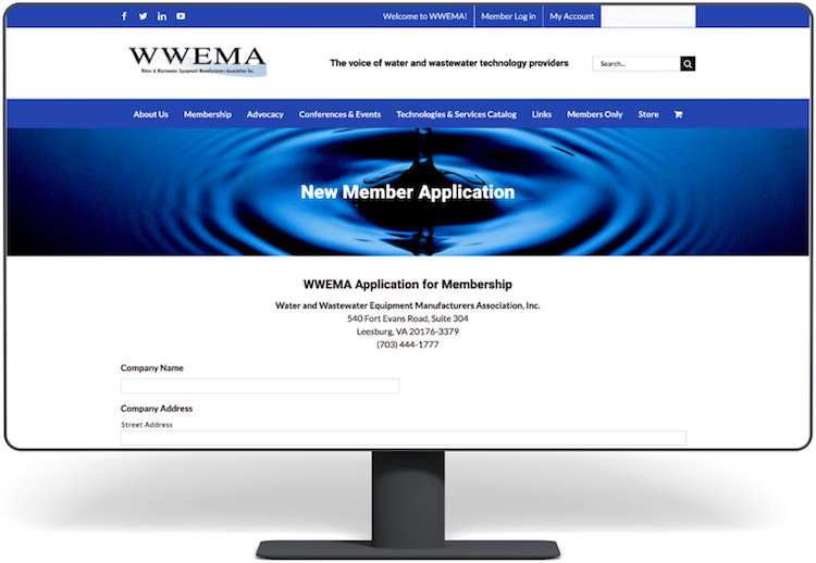 WWEMA Membership Website Mockup